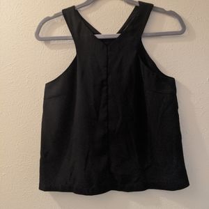 Lulu's Small Black Top With Open Back